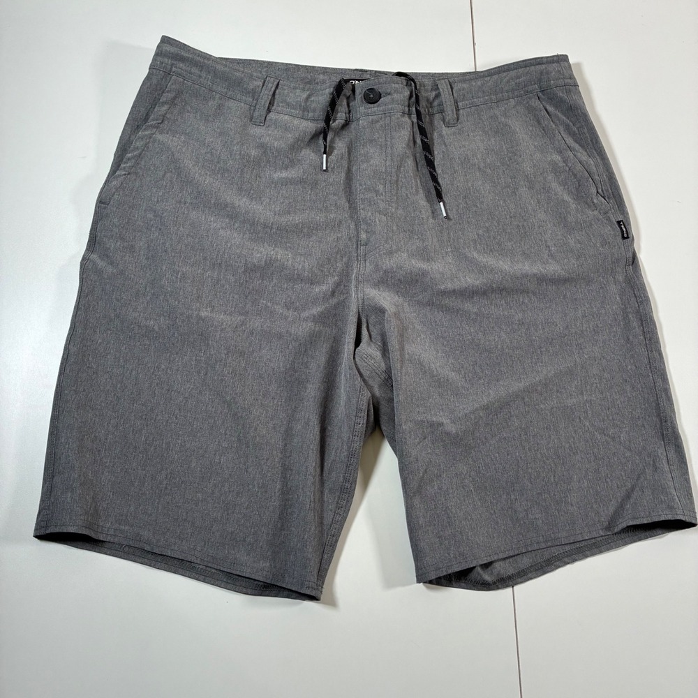 O'Neill Hyperdry‎ Hybrid Shorts 39 10" Gray Drawstring Stretch (Tag 38)